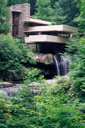 [Fallingwater from southwest lookout]