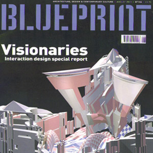 Blueprint cover with C.Soddu generated architecture