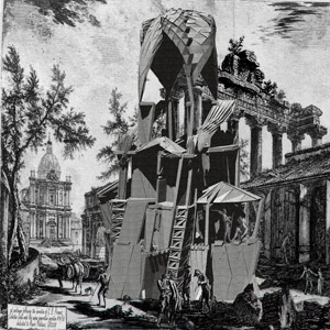 Generative Babel Towers in the Piranesi engraves, by C.Soddu 2009