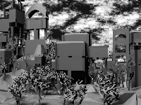 generative design Medieval town variation 4