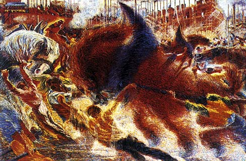 Umberto Boccioni, "La città che sale", 1910