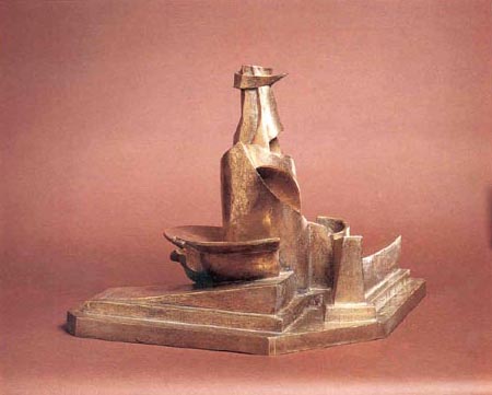 Umberto Boccioni, Sviluppo di una bottiglia nello spazio, 1913. 