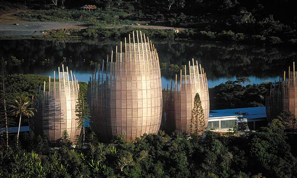 Renzo Piano, Centro Culturale J.M. Tjibaou, Nouméa, Nuova Caledonia, 1993.