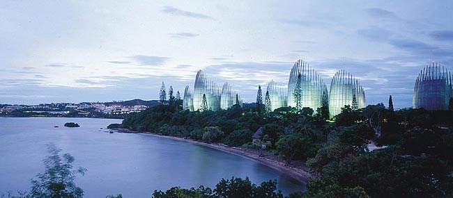 Renzo Piano, Centro Culturale J.M. Tjibaou, Nouméa, Nuova Caledonia, 1993.