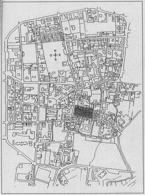 Rappresentazione cartografica globale primo nucleo urbano vimercatese