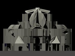 Generative project of a baroc cathedral, 1998, facade 1