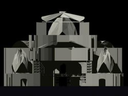 Generative project of a baroc cathedral, 1998, facade 2