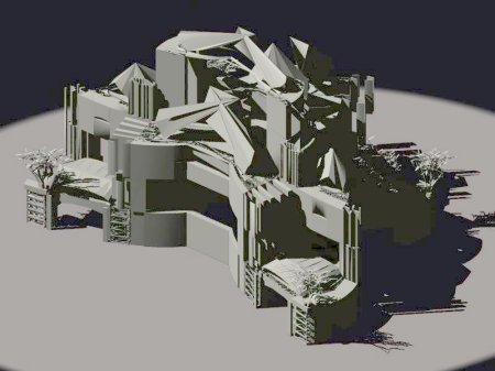 Generative project #2 of a baroc cathedral, 1998, axonometry