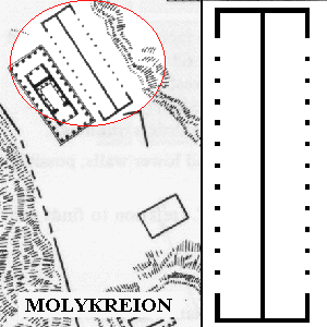 Immagine dello st�a vicino al tempio a Molykreion