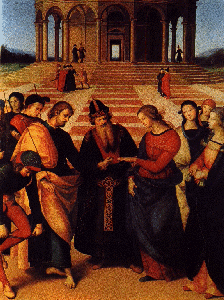 Quadro di Raffaello: Sposalizio della Vergine
